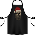 Santa Skull Gothic Heavy Metal Christmas Cotton Apron 100% Organic Black