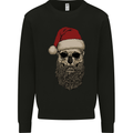 Santa Skull Gothic Heavy Metal Christmas Mens Sweatshirt Jumper Black