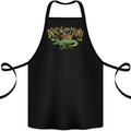 Santa T-Rex Drink Eat Merry Funny Christmas Cotton Apron 100% Organic Black