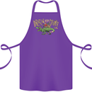 Santa T-Rex Drink Eat Merry Funny Christmas Cotton Apron 100% Organic Purple