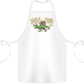 Santa T-Rex Drink Eat Merry Funny Christmas Cotton Apron 100% Organic White