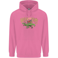 Santa T-Rex Drink Eat Merry Funny Christmas Mens 80% Cotton Hoodie Azelea