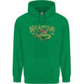 Santa T-Rex Drink Eat Merry Funny Christmas Mens 80% Cotton Hoodie Irish Green