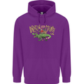Santa T-Rex Drink Eat Merry Funny Christmas Mens 80% Cotton Hoodie Purple