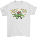 Santa T-Rex Drink Eat Merry Funny Christmas Mens T-Shirt Cotton Gildan White