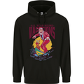 Santa Vacations Funny Christmas Surfer Surfing Childrens Kids Hoodie Black
