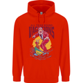 Santa Vacations Funny Christmas Surfer Surfing Childrens Kids Hoodie Bright Red