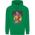 Santa Vacations Funny Christmas Surfer Surfing Childrens Kids Hoodie Irish Green