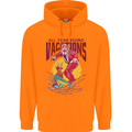 Santa Vacations Funny Christmas Surfer Surfing Childrens Kids Hoodie Orange