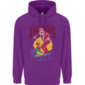 Santa Vacations Funny Christmas Surfer Surfing Childrens Kids Hoodie Purple