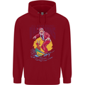 Santa Vacations Funny Christmas Surfer Surfing Childrens Kids Hoodie Red