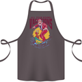 Santa Vacations Funny Christmas Surfer Surfing Cotton Apron 100% Organic Dark Grey