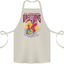Santa Vacations Funny Christmas Surfer Surfing Cotton Apron 100% Organic Natural