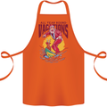 Santa Vacations Funny Christmas Surfer Surfing Cotton Apron 100% Organic Orange