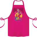 Santa Vacations Funny Christmas Surfer Surfing Cotton Apron 100% Organic Pink