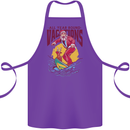 Santa Vacations Funny Christmas Surfer Surfing Cotton Apron 100% Organic Purple