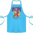 Santa Vacations Funny Christmas Surfer Surfing Cotton Apron 100% Organic Turquoise