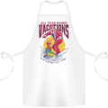 Santa Vacations Funny Christmas Surfer Surfing Cotton Apron 100% Organic White