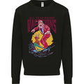 Santa Vacations Funny Christmas Surfer Surfing Kids Sweatshirt Jumper Black