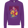 Santa Vacations Funny Christmas Surfer Surfing Kids Sweatshirt Jumper Purple