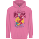 Santa Vacations Funny Christmas Surfer Surfing Mens 80% Cotton Hoodie Azelea