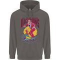 Santa Vacations Funny Christmas Surfer Surfing Mens 80% Cotton Hoodie Charcoal