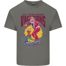 Santa Vacations Funny Christmas Surfer Surfing Mens Cotton T-Shirt Tee Top Charcoal