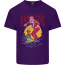 Santa Vacations Funny Christmas Surfer Surfing Mens Cotton T-Shirt Tee Top Purple