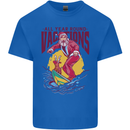 Santa Vacations Funny Christmas Surfer Surfing Mens Cotton T-Shirt Tee Top Royal Blue