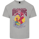 Santa Vacations Funny Christmas Surfer Surfing Mens Cotton T-Shirt Tee Top Sports Grey