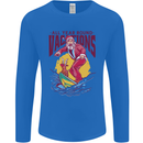 Santa Vacations Funny Christmas Surfer Surfing Mens Long Sleeve T-Shirt Royal Blue
