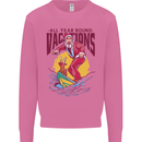 Santa Vacations Funny Christmas Surfer Surfing Mens Sweatshirt Jumper Azalea
