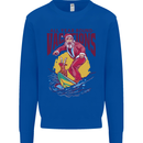 Santa Vacations Funny Christmas Surfer Surfing Mens Sweatshirt Jumper Royal Blue