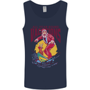 Santa Vacations Funny Christmas Surfer Surfing Mens Vest Tank Top Navy Blue