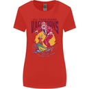 Santa Vacations Funny Christmas Surfer Surfing Womens Wider Cut T-Shirt Red