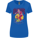 Santa Vacations Funny Christmas Surfer Surfing Womens Wider Cut T-Shirt Royal Blue