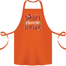 Santa's Favorite Teacher Funny Christmas Cotton Apron 100% Organic Orange