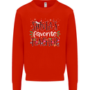 Santa's Favorite Teacher Funny Christmas Mens Sweatshirt Jumper Bright Red