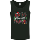 Santa's Favorite Teacher Funny Christmas Mens Vest Tank Top Black