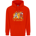 Santa vs Jesus Funny Christmas Xmas Childrens Kids Hoodie Bright Red