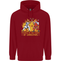 Santa vs Jesus Funny Christmas Xmas Childrens Kids Hoodie Red