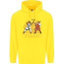 Santa vs Jesus Funny Christmas Xmas Childrens Kids Hoodie Yellow