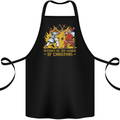 Santa vs Jesus Funny Christmas Xmas Cotton Apron 100% Organic Black
