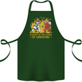 Santa vs Jesus Funny Christmas Xmas Cotton Apron 100% Organic Forest Green