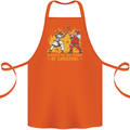 Santa vs Jesus Funny Christmas Xmas Cotton Apron 100% Organic Orange