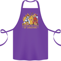 Santa vs Jesus Funny Christmas Xmas Cotton Apron 100% Organic Purple