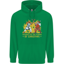 Santa vs Jesus Funny Christmas Xmas Mens 80% Cotton Hoodie Irish Green