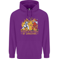 Santa vs Jesus Funny Christmas Xmas Mens 80% Cotton Hoodie Purple