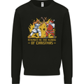 Santa vs Jesus Funny Christmas Xmas Mens Sweatshirt Jumper Black
