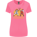 Santa vs Jesus Funny Christmas Xmas Womens Wider Cut T-Shirt Azalea